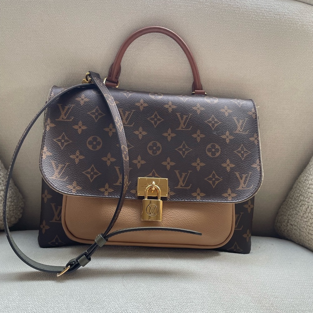 LOUIS VUITTON Marignan monogram handbag canvas with leather